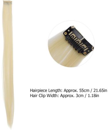 Colorful Hair Extensions Multicolor Party Highlight Straight Hair Clips Girls Synthetic Hair Extensions Colorful Hair Extensions Highlight Wig Clips Hair Extensions Highlight Wigs Women's(Off-white) - Buy Online on GoSupps.com