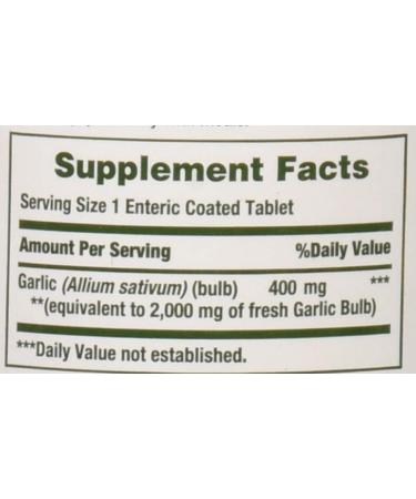Nature's Bounty Garlic 2000mg Tablets 120 Count - Immune Support Supplement - Buy Online on GoSupps.com