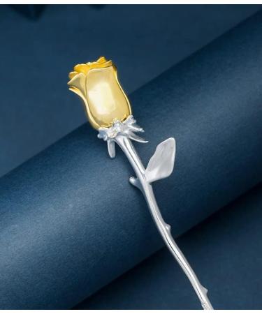 HangErFeng Silver Hairpin Hanfu Accessories Rose Hair Stick 606 - Buy Online on GoSupps.com