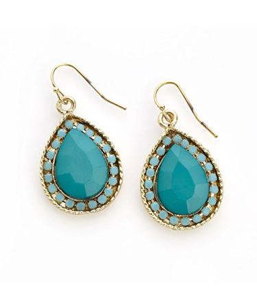 Enesco Osm - Ear Teal Stone Drop