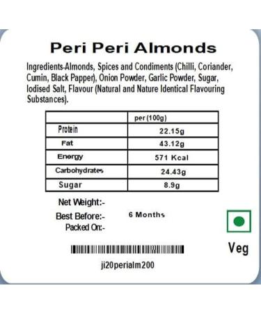 Jaiccha Ghasitaram Bhaidooj Gifts - Blueberry 100 GMS and Peri Peri Almonds 100 GMS Pouch - Buy Online on GoSupps.com