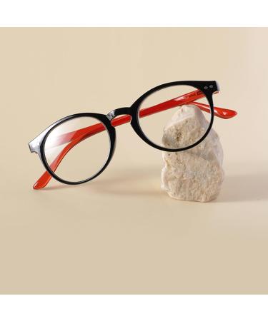 Stylish Red Reading Glasses for Men & Women - Spring Hinges Anti Eyestrain Resin Lenses 2.5x Magnification - Buy Online on GoSupps.com