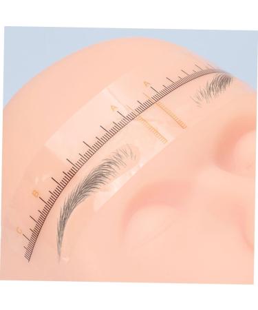 FOMIYES 50pcs Eyebrow Positioning Ruler Tools Eyebrow Makeup Stencil Brow Template Eyebrow Trimming Sticker 18.00X3.80X0.10CM Yellow - Buy Online on GoSupps.com