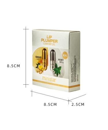 GL-Turelifes Lip Plumper Kit - Ginger Mint Lip Balm & Gloss for Extreme Volume Hydrated & Moisturized Lips Remove Dryness Folds - International Shipping - Buy Online on GoSupps.com