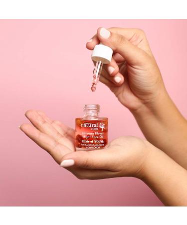Natural Vibes Anti Aging Nirvana Flower Night Face Oil 20ml | Elixir of Youth with Vitamins A C & E - Shop Now - Buy Online on GoSupps.com