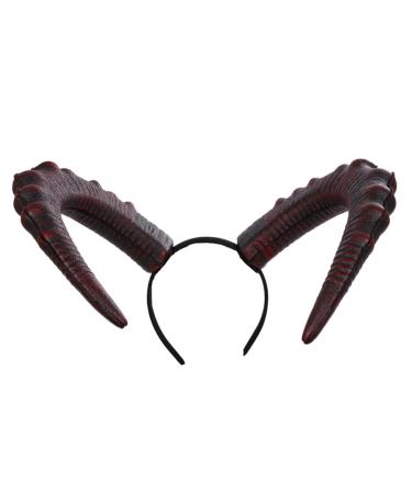 DOITOOL 1pc Devil's Horn Headband Man Hair Accessories Pu Horns