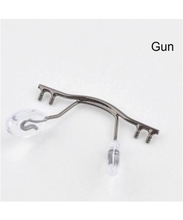 Mayabi Metal Replacement Nose Bridge Set - 5 Pieces Stainless Steel Glasses Bridge for Borderless Frames with Nasal Cushion - Gun Color - Buy Online on GoSupps.com