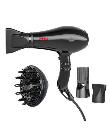 Professional Negative Ionic Hair Dryer 1875W Powerful Blow Dryer with Concentrator AC Motor Quiet Dryer Cool Shut Button