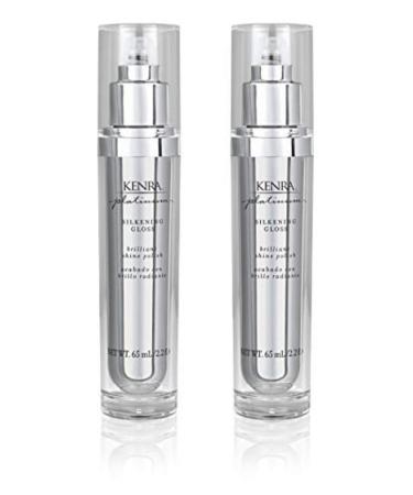 Kenra Platinum Silkening Gloss | Brilliant Shine Polish | Tames Frizz & Smooths Flyaways | Lightweight Formula | Protects Against Humidity | Smooths Dry Ends | Medium To Coarse Hair 2.26 Ounce (Pack of 2)