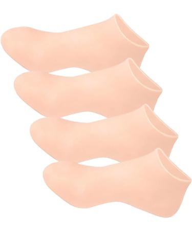 Dajidafu 2pair Silicone Exfoliating Tools for Smooth Feet Say Goodbye to Rough Skin Silica Gel Moisturizing Socks Silicone Socks colour of skin One size fits all Colour of Skin One size fits all - Buy Online on GoSupps.com
