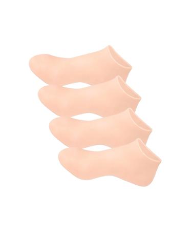 dijiusidy 2a of Soft Silicone Foot Care Tools Flexibility and High Elasticity Silica Gel Moisturizing Socks Silicone Socks colour of skin One size fits all Colour of Skin One size fits all