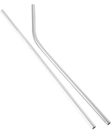 Plumflex 100pcs Metal Straws Can Be Reused 304 Stainless Steel Drinking Water Pipes 215 Mm x 6 Mm Curved Straws and 50 Straight Straws - Buy Online on GoSupps.com