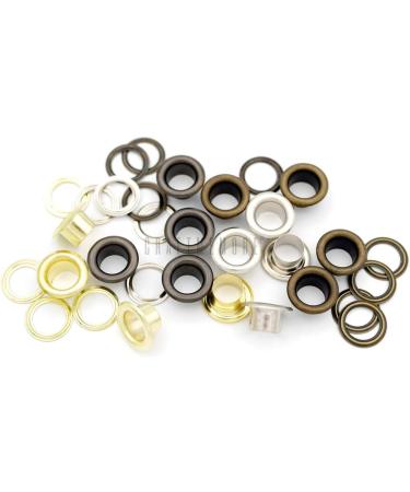CRAFTMEMORE 5MM Antique Brass Grommets Eyelets with Washers - 100 Sets for Clothes, Leather, Canvas - Buy Online on GoSupps.com