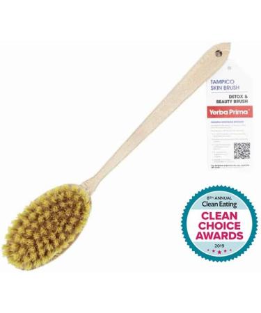 Yerba Prima Tampico Skin Brush - Natural Vegetable Fiber Bristles for Dry Skin Brushing - Buy Online on GoSupps.com