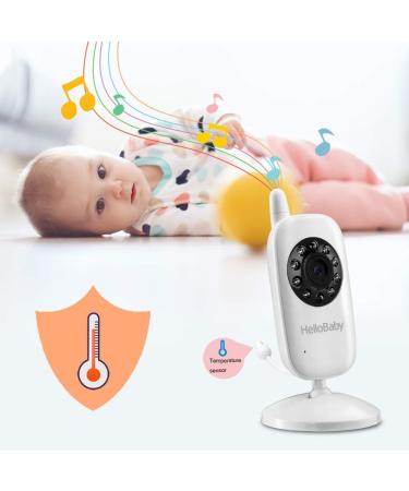 HelloBaby HB32 Wireless Video Baby Monitor | 3.2 Inch Screen | Night Vision | Temperature Monitoring | 2 Way Talkback | UK Interface Plug - Buy Online on GoSupps.com