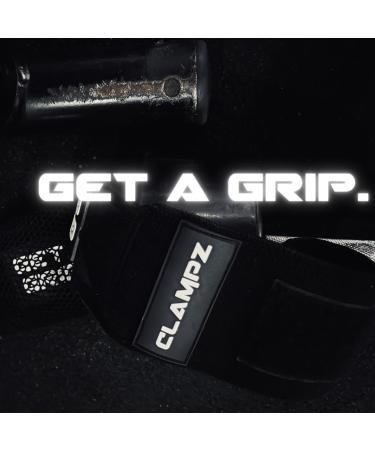 Clampz Premium Weightlifting Wrist Bandages - Heavy Duty 50cm Support for Bodybuilding Strength Training & CrossFit - Black/White - Buy Online on GoSupps.com