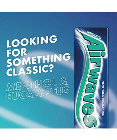 Airwaves Extreme Sugarfree Chewing Gum - Menthol Freshness 30x10 Piece Packs (420g) - Single Menthol & Eucalyptus Flavored Gum - Buy Online on GoSupps.com