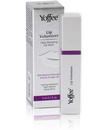 Yoffee - Lip Volumizer Extra Volume Lip Gloss Fuller Shinier and Hydrated Lips Organic Argan and Guarana Oil Hyaluronic Acid and Shea Butter Vegan 3ml - Buy Online on GoSupps.com