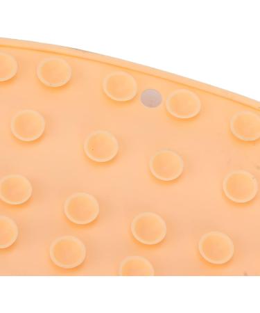 Foot Scrubber & Massage Shower Mat - Soft Orange Foldable with Suction Cups - International Shipping Available - Buy Online on GoSupps.com