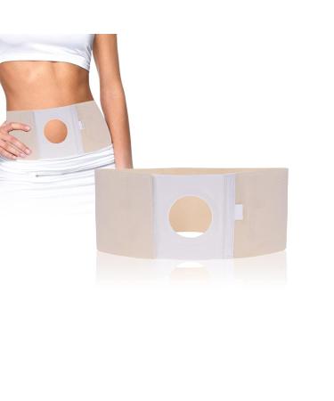 Ostomy belt unisex stoma bond breathable stoma tandage skin stoma supply post colostomy abdominal support stoma bandage abdominal muscles fixation care and back support belt (L)