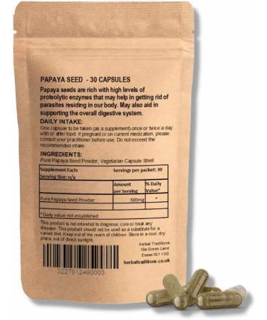 Papaya Seed Capsules - Natural Digestive Health Support - Buy Online on GoSupps.com