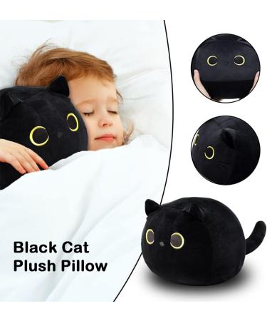 DNFASCHI Black Cat Plush Pillow Toy - Soft Stuffed Animal Cat Plushie for Kids - 20cm Cute Black Cat Stuffed Doll - Birthday for Boys Girls (Black-20cm) (HMHM20CM) - Buy Online on GoSupps.com