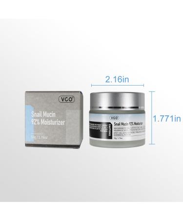 VGO Snail Mucin 92% Moisturizer - Hydrating Face Gel Cream for Dry & Sensitive Skin - 50g - All Skin Types - Buy Online on GoSupps.com