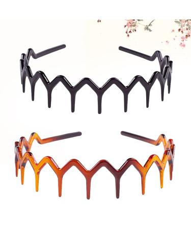 Fomiyes Zick-Zack Haarband 2Pcs Stylish Forehead Hairband for All Hairstyles | International Shipping Available - Buy Online on GoSupps.com