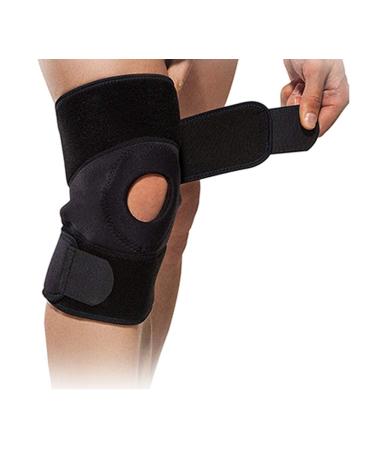 Tektrum Elastic ONE Size Adjustable Knee Wrist Elbow Sleeve WRAP - Black 1 PAIR KNEE SLEEVE One Size