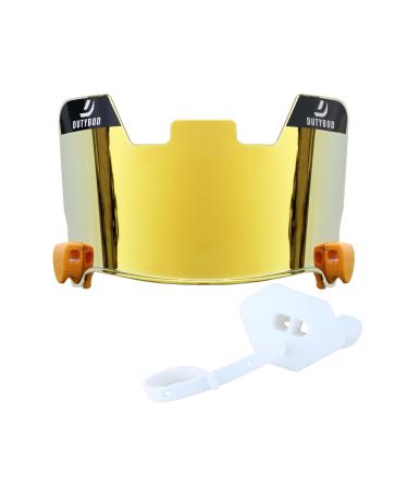 DUTYBOD Football Visor The Football Helmet Eye Protection and Football Equipment Sets for Youth & Adults Gold