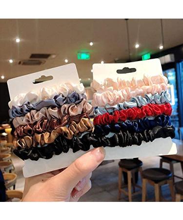 Shop Colorful Satin Hair Ties - 6 Silk Scrunchies & Ponytail Bands for Women | Premium Hair Accessories - Buy Online on GoSupps.com