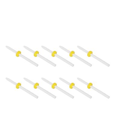 10pcs Nail Drill Bit for Polish Removal Dead Skin Removal Shaping Smoothing Polishing and Buffing Ceramic Material Multiple Applicable Place