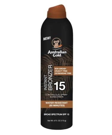 Australian Gold SPF 15 Bronzer Spray (Pack of 3) - Continuous Protection - Buy Online on GoSupps.com