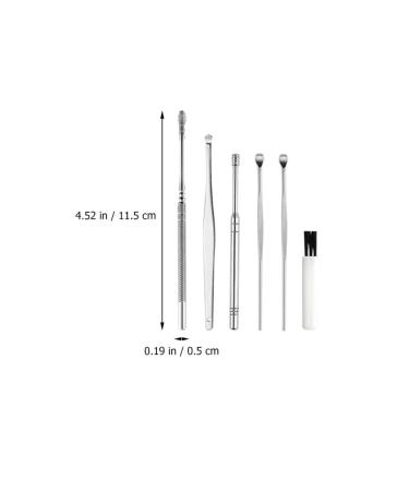 Beaupretty 6-Part Ear Cleaning Set - Complete Ear Wax Removal Kit with Tweezers Shovel Spoon & LED Feather - Safe Stainless Steel Ear Care for Kids and Adults - Buy Online on GoSupps.com
