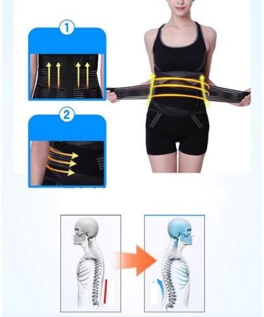 Stabilized Back Bandage for Pain Relief & Injury Prevention - Unisex Lumbar Support Belt for Sciatica & Lower Back - Black M - Buy Online on GoSupps.com