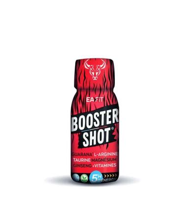 EAFIT Booster Shot - 60 ml - 5 Hour Immediate Energy - Sugar Free - Mango Flavor - Vegan Certified - French Brand - Anti-Doping Certified