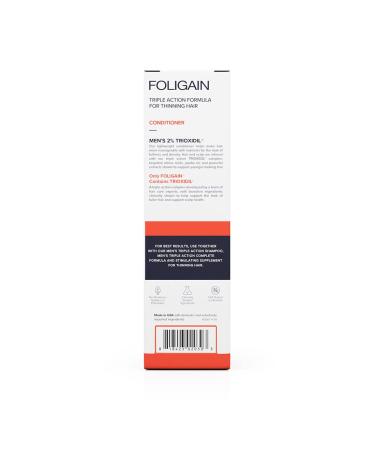 Foligain Men's Triple Action Volumizing Conditioner 8 Fl. Oz. - For Thin Hair - Buy Online on GoSupps.com