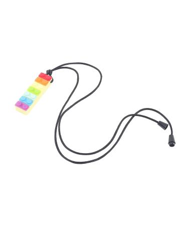 Sensory Chew Necklace for Kids - Colorful Soft Gum Baby Teether Toy (Yellow) - Buy Online on GoSupps.com