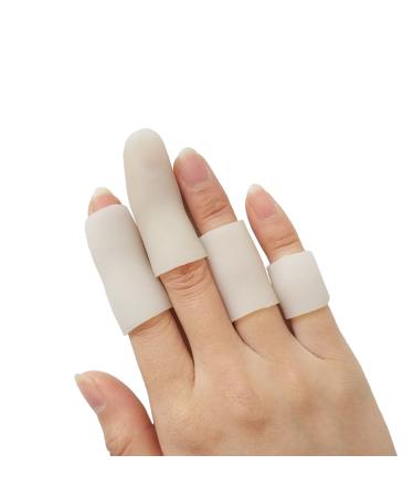 Silicone Finger Protectors 16 PCS, Gel Finger Cots Waterproof, Finger Sleeves Gloves for Protect Fingertips, Hand Eczema, Finger Cracking Finger Arthritis Small-16pcs
