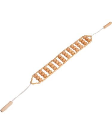 Wood Back Massage Device | Handheld Roller Therapy Tool for Neck Leg Waist & Shoulders - Natural Detox & Tiredness Relief - Buy Online on GoSupps.com