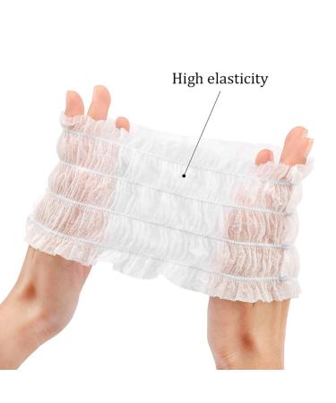 100pcs Disposable Elastic Nonwoven Hair Bands | Ideal for Skin Care & Spa Salon - Best Quality Online - Buy Online on GoSupps.com