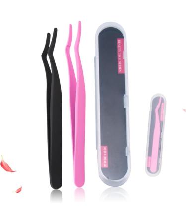 Didiseaon Lash Tweezers Fake Eyelashes Tweezers Eyelashes Dedicated Clips Tweezers for Makeup Special Clip Stainless Steel Pink 14.5*2.8*1.2cm Pink - Buy Online on GoSupps.com