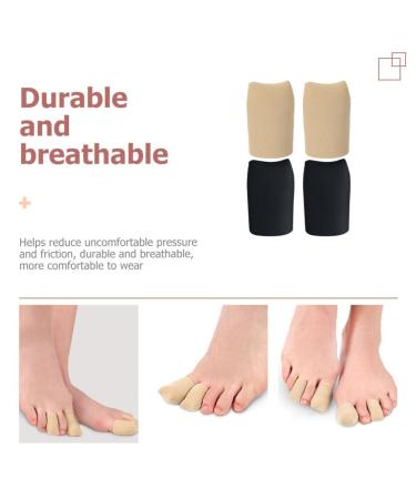 FOMIYES Silicone Toe Protectors - 2 Pairs Toe Caps for Blisters, Calluses, and Foot Toe Gel - Breathable Fabric Cover - Toe Sleeves Separators Spacers - 4x2.5cm - Buy Online on GoSupps.com