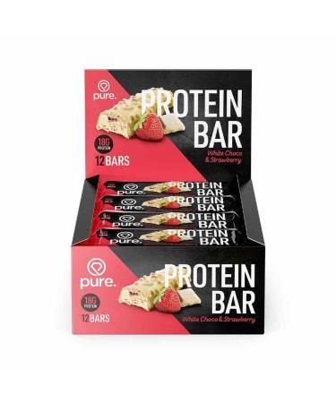 Pure Protein Bar Crunchy White Choco & Strawberry 12 eiwitrepen 18g protein