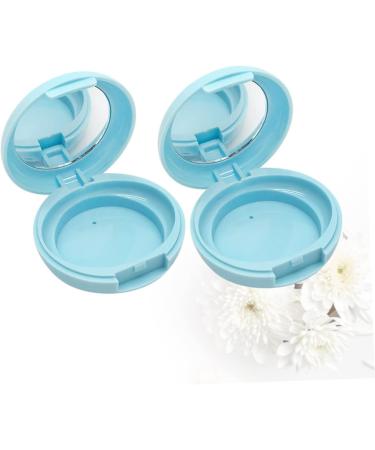 IWOWHERO DIY Makeup Powder Case 1 Set 2pcs powder compact container face powder container loose powder empty box powder puff 6.1x6.1cm Blue - Buy Online on GoSupps.com