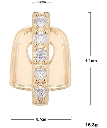 Dental Grills Zircon Hip Hop Jewelry Teeth Whiten Studs Denture Teeth Crystal Ornament Oral Hygiene Tooth Decoration Black One Size - Buy Online on GoSupps.com