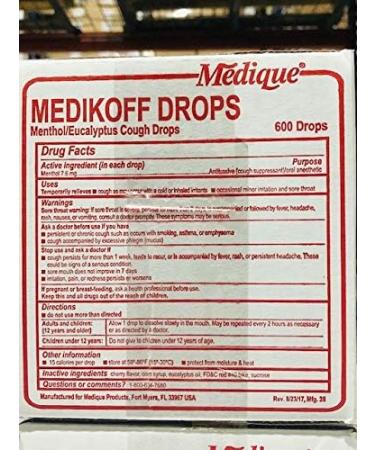 Medique 50601 Medikoff Cough Drops - 600 Drops for Instant Relief | Shop Internationally - Buy Online on GoSupps.com
