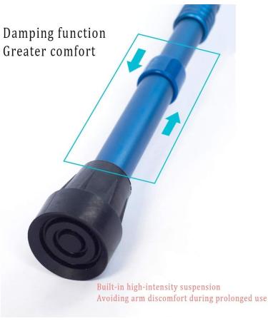 Cane Forearm Crutches - Ergonomic Handle Lightweight Arm Cuff Crutch - Adjustable 10 Stops Height Adjustable - for Standard and Tall Adults Blue 1 unit (Blue 2 units) Selfless dedication - Buy Online on GoSupps.com
