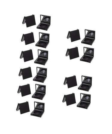 Beavorty Eyeshadow Palette 20 pcs with Sub Pallette Girls Organizers Vials Refillable Powder Clear Lipstick Aging Eye Highlighters 5x5cmx5pcs Blackx5pcs