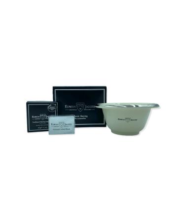 Edwin Jagger Boxed Shaving Set for Men - Shaving Bowl | Shave Soap | Alum Block (Ivory Bowl Aloe Vera Shave Soap Alum Block)